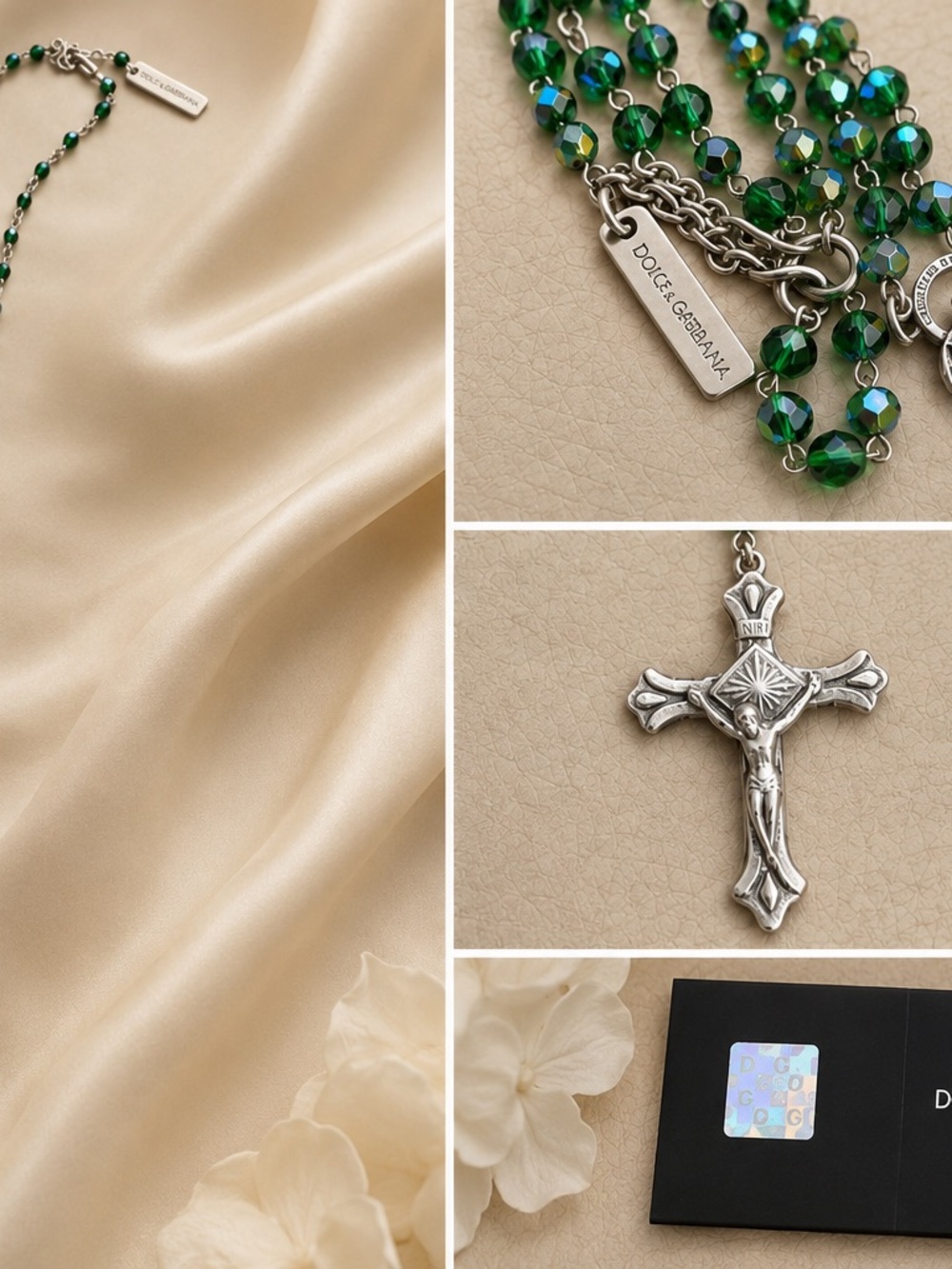 Dolce & Gabbana rosary with box and certificate of authenticity